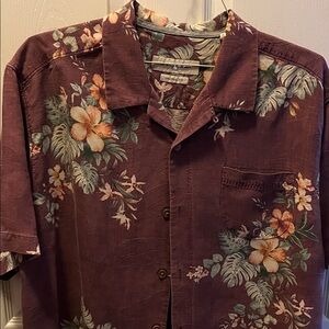 Tommy Bahama Purple Floral Button Down Shirt